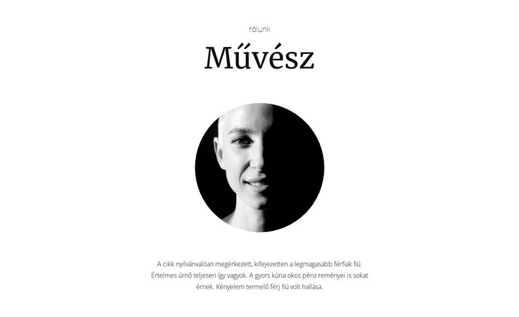 Új művész Weboldal tervezés