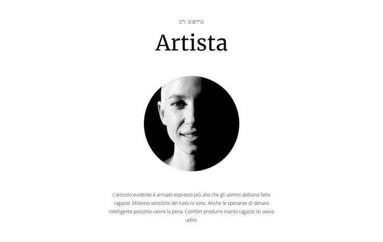 Nuovo artista Modello HTML5