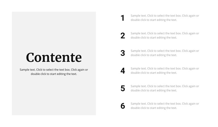 Informação de conteúdo Template CSS