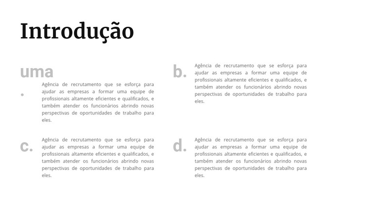 Quatro etapas importantes Template CSS