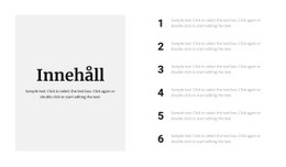 Innehållsinformation - Responsiv HTML5-Mall