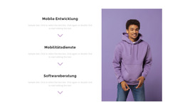 Drei Abteilungen - Moderne Webvorlage