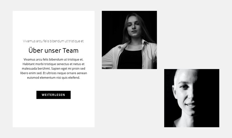 Team von Mädchen HTML Website Builder
