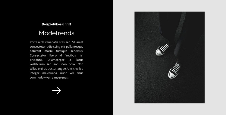 Sneaker sind ein Klassiker Website-Modell