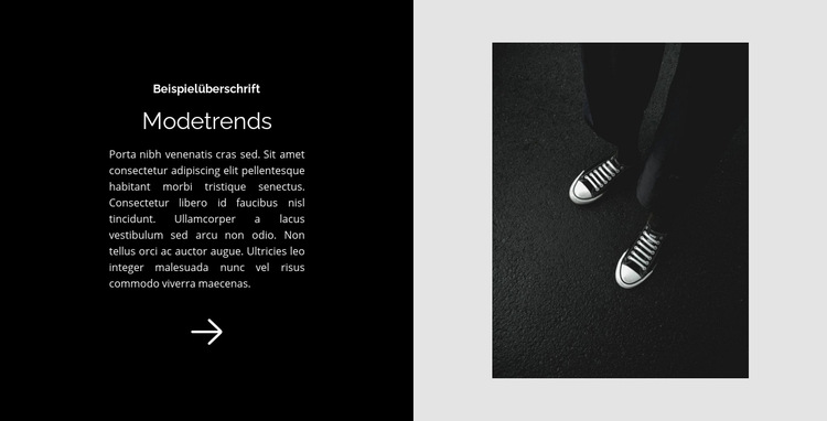 Sneaker sind ein Klassiker Website-Vorlage