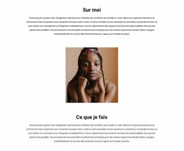 A Propos De Mon Travail - Prototype De Site Web