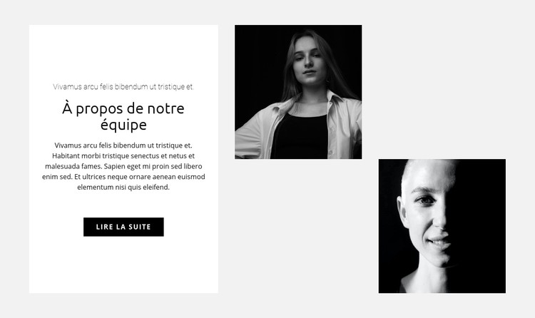 Equipe de filles Modèle CSS