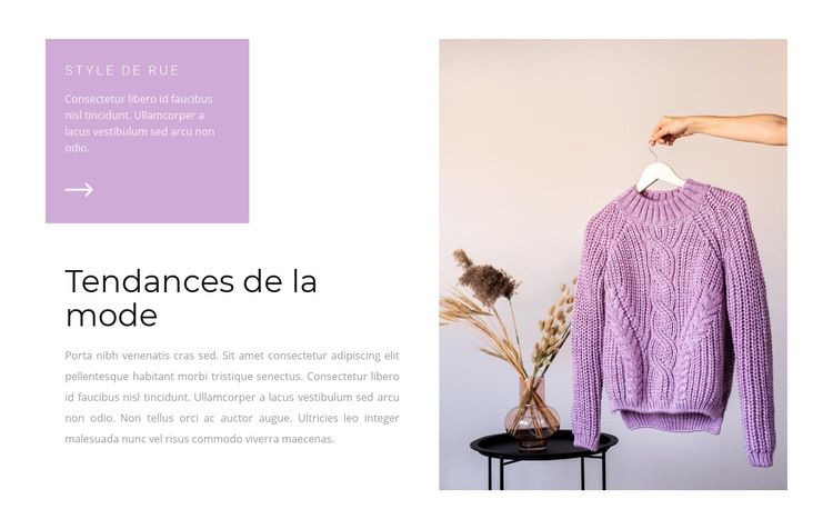 Le violet est à la mode Modèle HTML