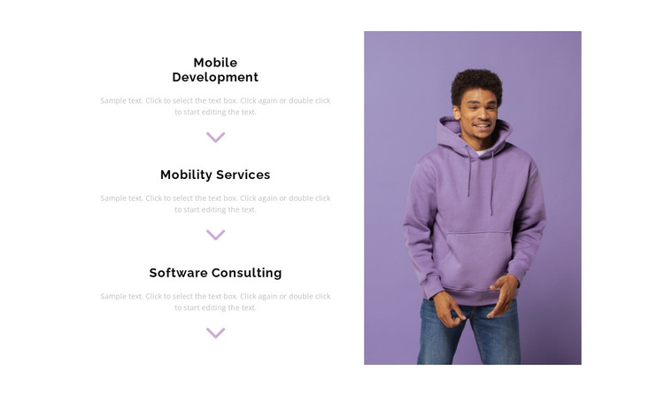 Three departments HTML Template