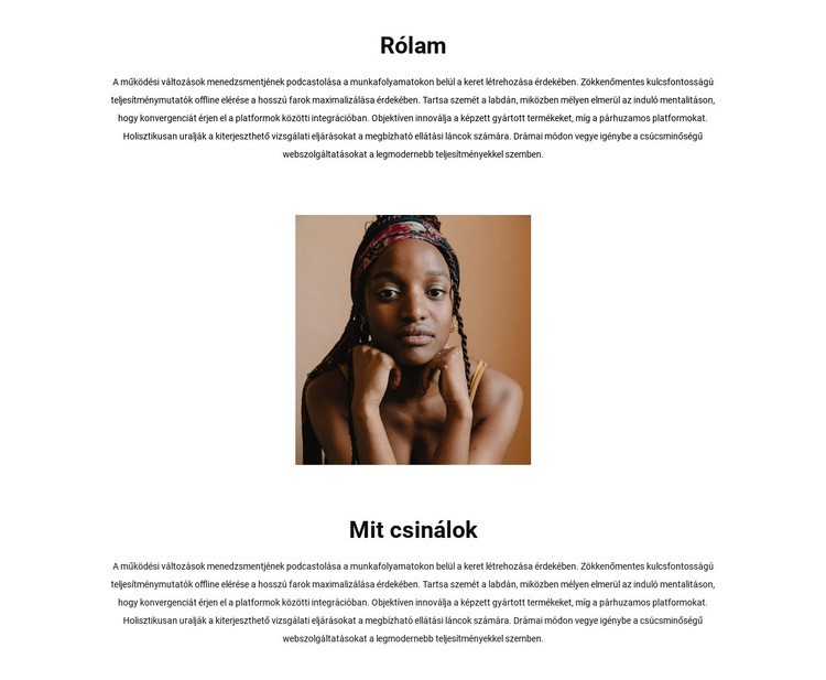 A munkámról HTML Sablon