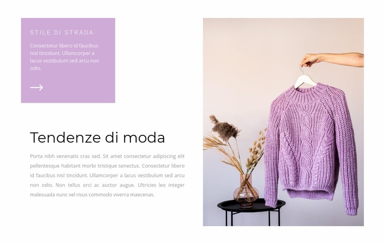 Il viola è di tendenza Mockup del sito web