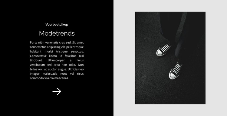 Sneakers zijn een klassieker CSS-sjabloon