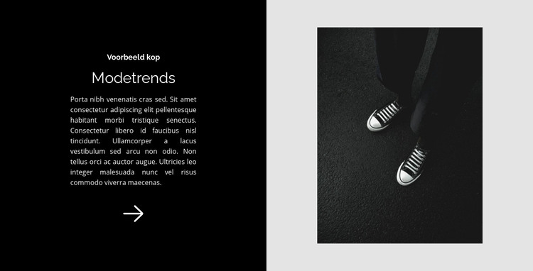 Sneakers zijn een klassieker HTML-sjabloon