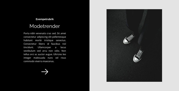 Sneakers är en klassiker CSS -mall