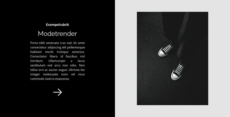 Sneakers är en klassiker HTML-mall