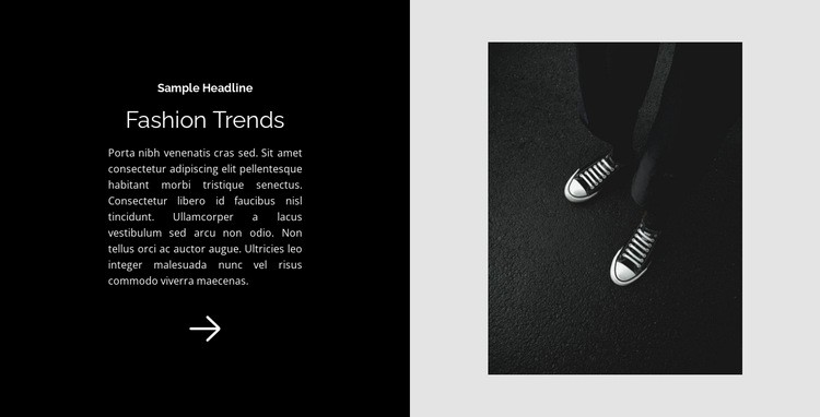 Sneakers are a classic Web Page Design
