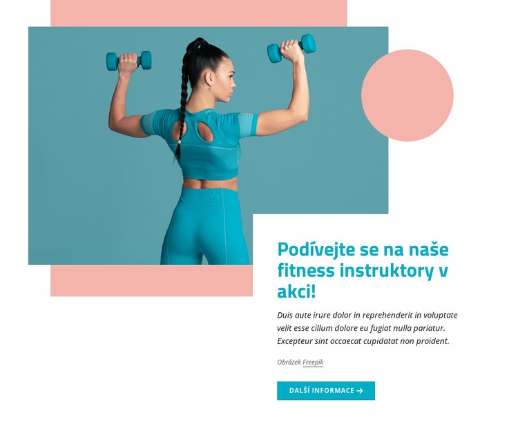 Naši fitness instruktoři Šablona HTML