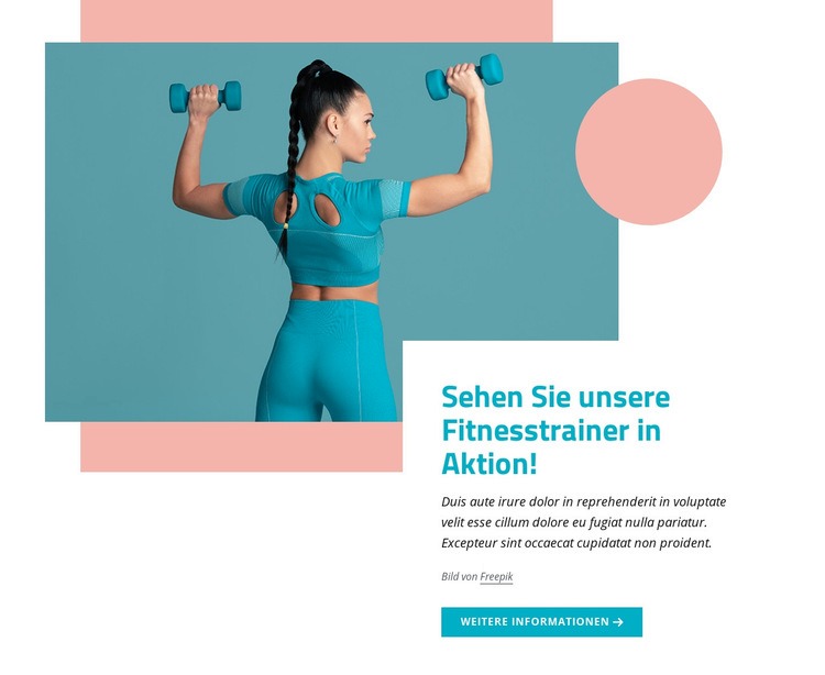 Unsere Fitnesstrainer Website design