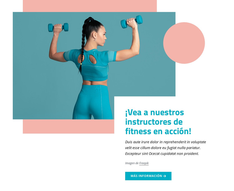 Nuestros instructores de fitness Plantilla HTML