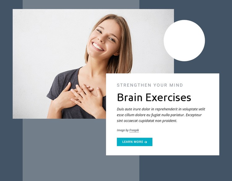 Brain training Homepage Design