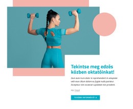 Fitness Edzőink Céloldal Sablon