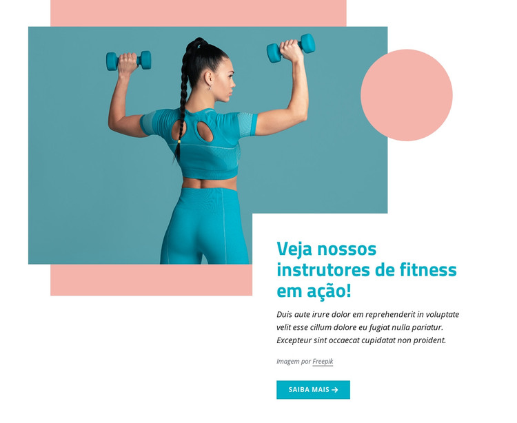 Nossos instrutores de fitness Modelo HTML