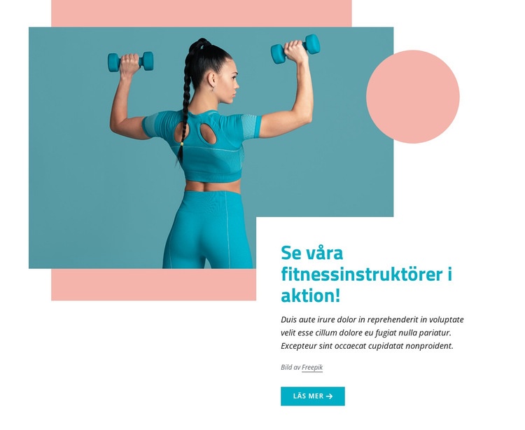 Våra fitnessinstruktörer HTML-mall