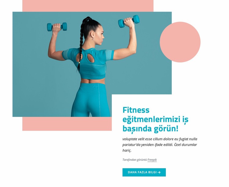 Fitness eğitmenlerimiz HTML5 Şablonu