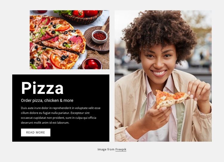 dodávka pizzy Html Website Builder