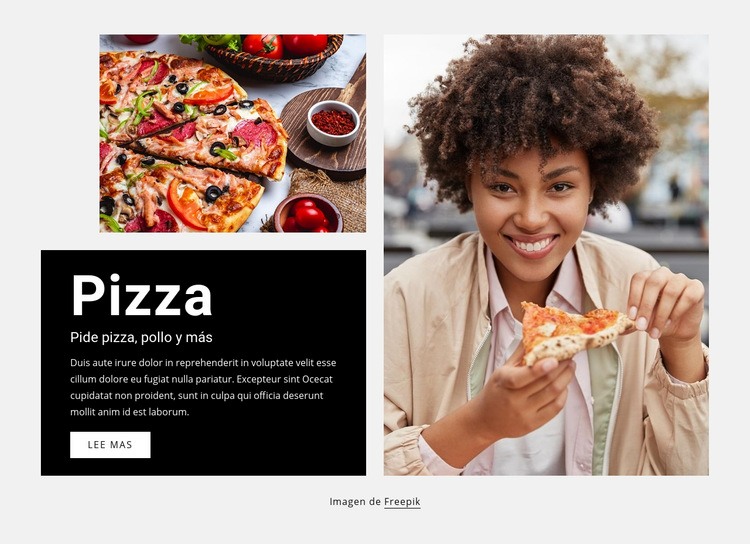 delivery de pizza Creador de sitios web HTML