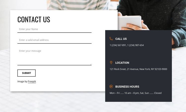 Best contact us block CSS Template