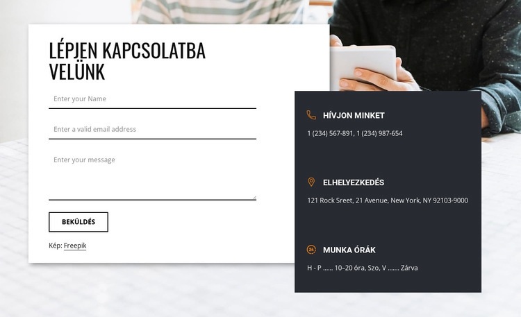 A legjobb kapcsolatfelvételi blokk CSS sablon