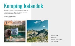 Kemping Kalandok - Modern Webhelytervezés