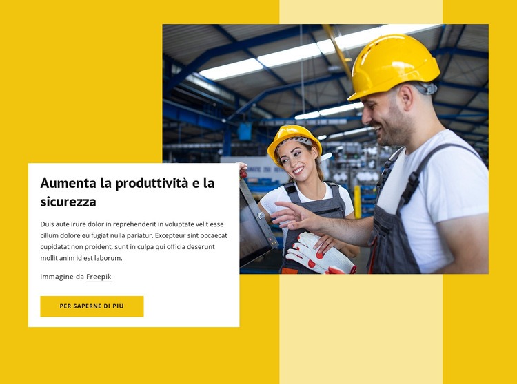 Aumenta la produttività Mockup del sito web