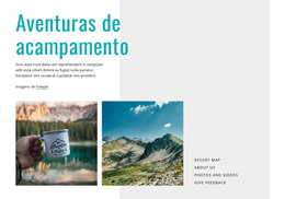 Aventuras De Acampamento - Modelo De Página HTML