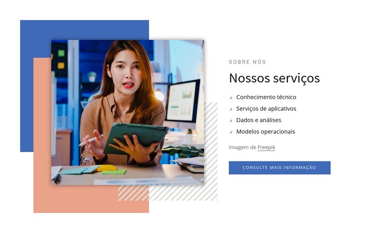 Serviços de consultoria analítica Landing Page