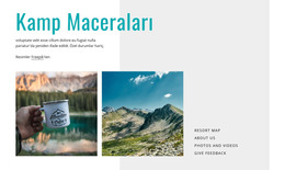 Kamp Maceraları - Duyarlı HTML5 Şablonu