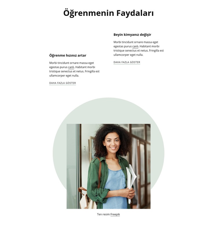 öğrenmenin faydaları HTML5 Şablonu