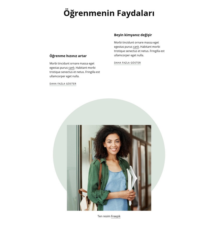 öğrenmenin faydaları Şablon