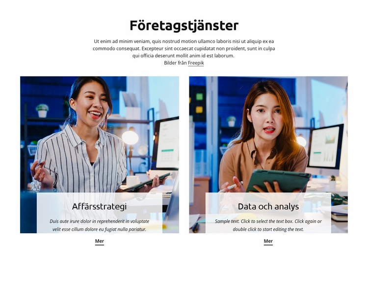 Analytics -rådgivning HTML-mall