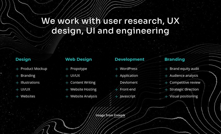 We work with user research CSS Template