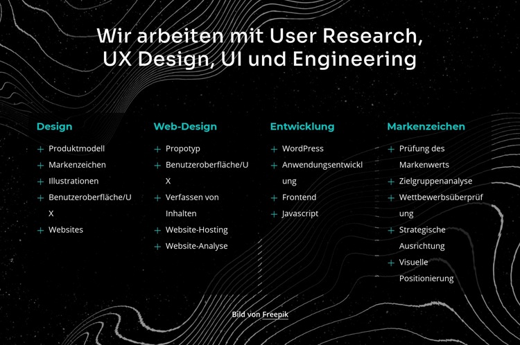 Wir arbeiten mit Nutzerforschung HTML Website Builder