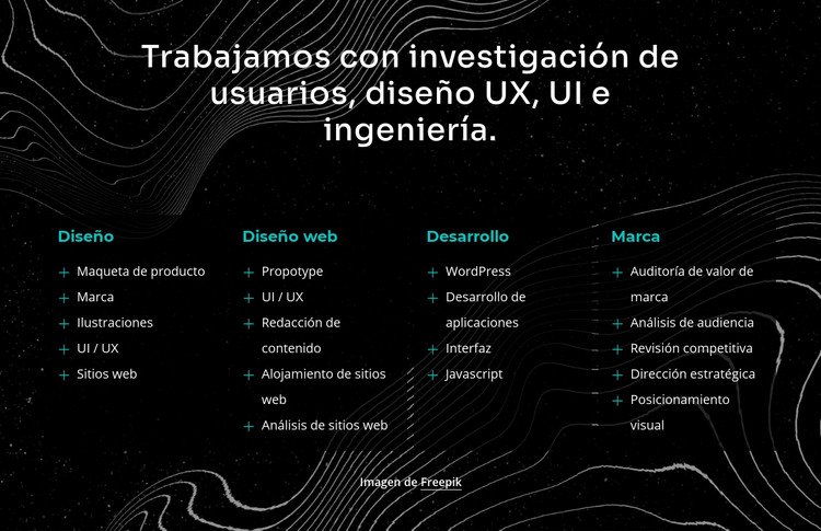 Trabajamos con la investigación de usuarios Plantilla HTML