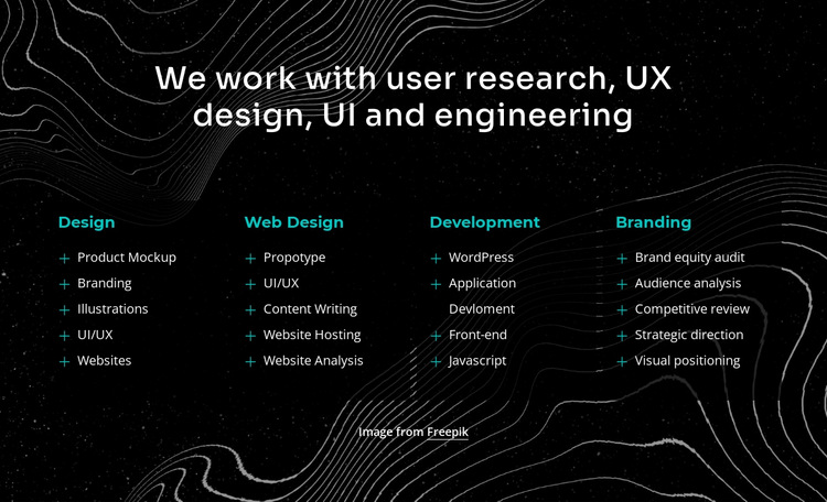 We work with user research HTML5 Template
