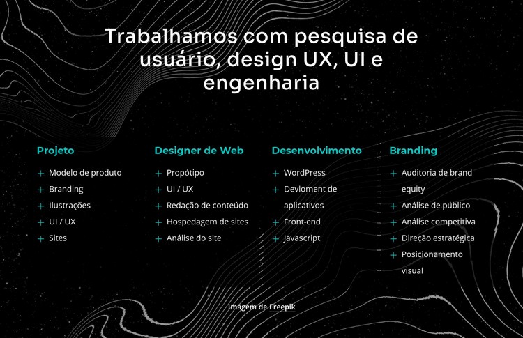 Trabalhamos com pesquisa de usuários Design do site