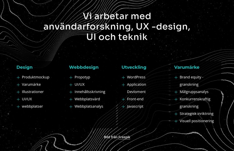 Vi arbetar med användarforskning Webbplats mall