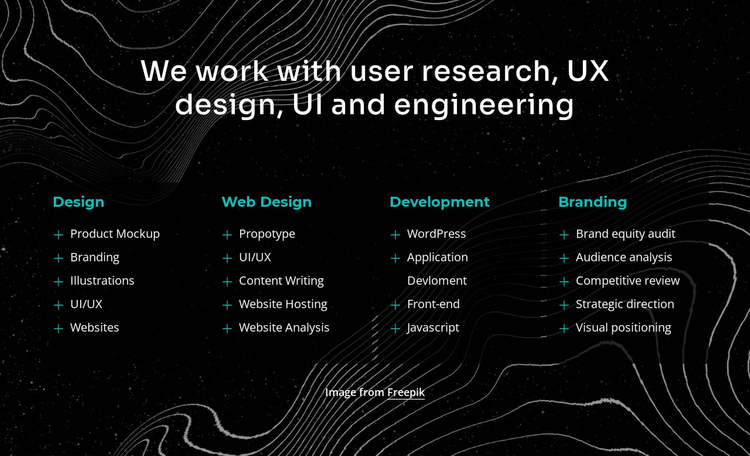 We work with user research Template