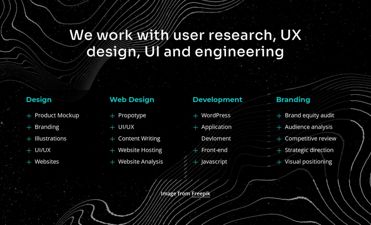 We work with user research Website Builder Software