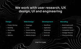 We Work With User Research - Simple Website Template