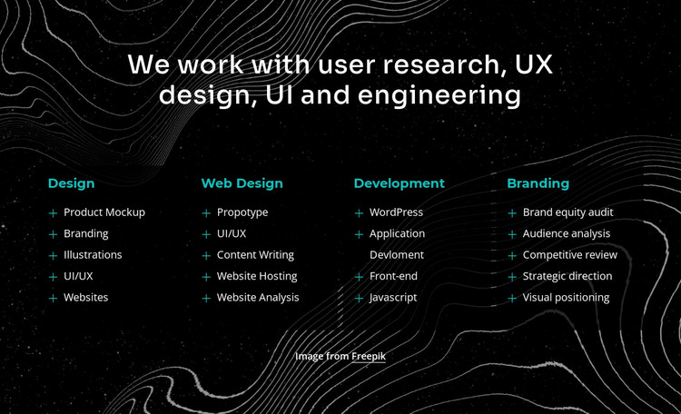 We work with user research WordPress Theme